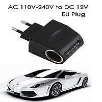 Адаптер перехідник перетворювач із 220 V на роз'єм авто прикурювача 12V