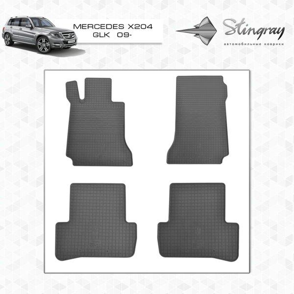 Резиновые коврики (4 шт, Stingray Premium) для Mercedes C-class W204 2007-2015 гг - фото 2 - id-p1543193703