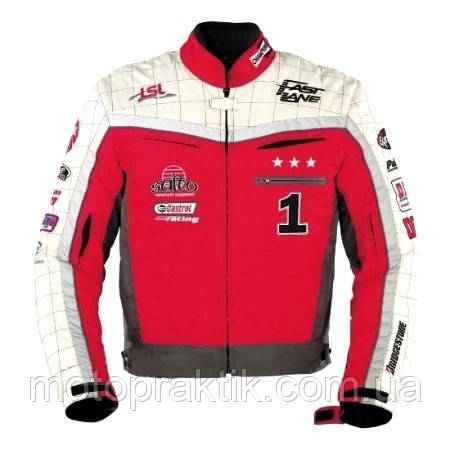 Fastlane F101 Red/White Sz.XS Мотокуртка текстильна