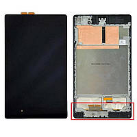 Дисплей для Asus MeMO Pad 7 (ME572C, ME572CL), модуль (екран і сенсор) з рамкою — панеллю, оригінал