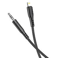 Аудиокабель 3.5мм HOCO Lightning to AUX Digital audio conversion cable UPA18 100см Черный