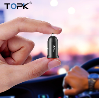 Автомобильное зарядное устройство TOPK на 2 USB порта 5V/.3.1А - фото 4 - id-p1543189420