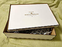 Эксклюзивный подарок Коробка из ДСП с гравировкой Моет Шандон Moet & Chandon и наполнителем Белая коробка
