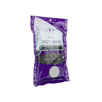 Віск у гранулах Konsung Hot Wax Beans 500гр Чорний віск для депіляції для воскоплаву плівковий віск гранули