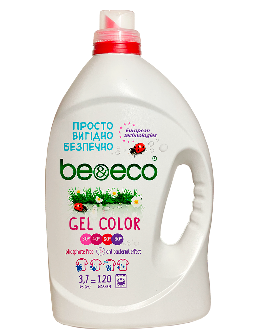 Гель для прання Be&Eco Color 3700 мл 120 пр