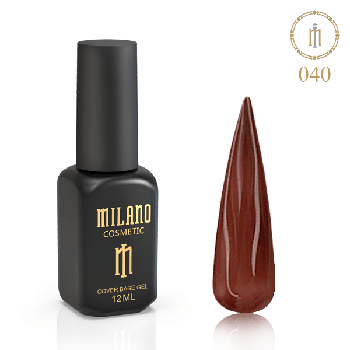 Кольорова база для манікюру нігтів глянсова Milano 12 мл No 40