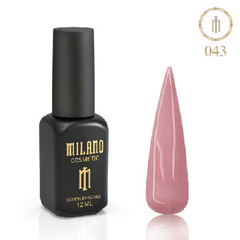 Кольорова база для манікюру нігтів глянсова Milano 12 мл No 43