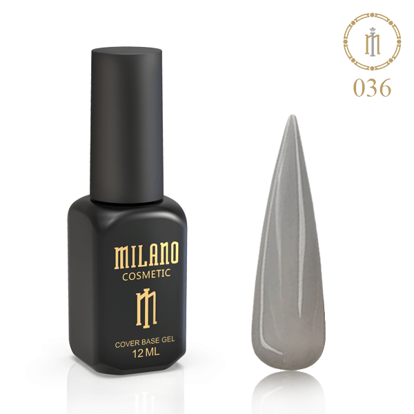 Кольорова база для манікюру нігтів глянсова Milano 12 мл No 36, фото 1