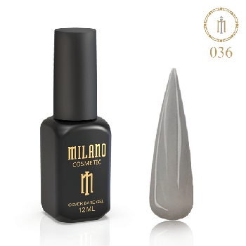 Кольорова база для манікюру нігтів глянсова Milano 12 мл No 36