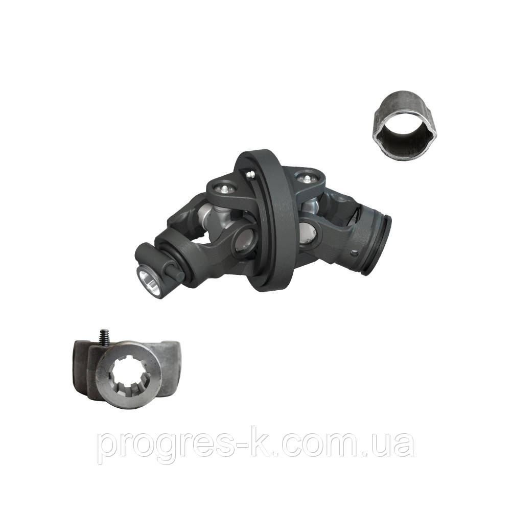 Ширококутний шарнір 6WAA.10 (Хрестовина Ø32х106 / Ø36,03х89, труба лимон Н=39,5мм, 8 шліців)