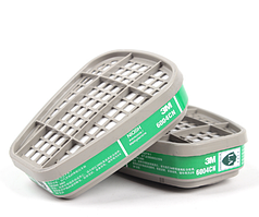 Змінний картридж для респіраторної маски 3M 6004CH, вугільний подвійний фільтр захист від аміаку та метиламіну