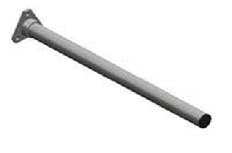 Труба кріплення крила вантажного причепа Комтранс L=760 мм, Ø=42 мм (гар. цинк)