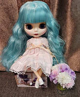 Кукла шарнирная Блайз Blyth TBL ACY голубые волнистые волосы + 10 пар кистей + одежда, обувь в подарок