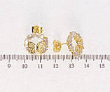 Сережки Xuping QQMM Позолота 14K пусети "Метелики", фото 3