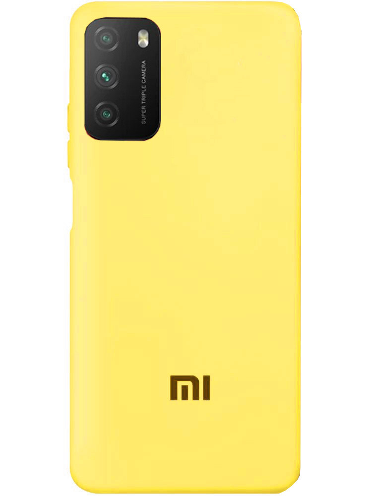 Чохол Silicone case Premium для Xiaomi Poco M3 Yellow (20) жовтий