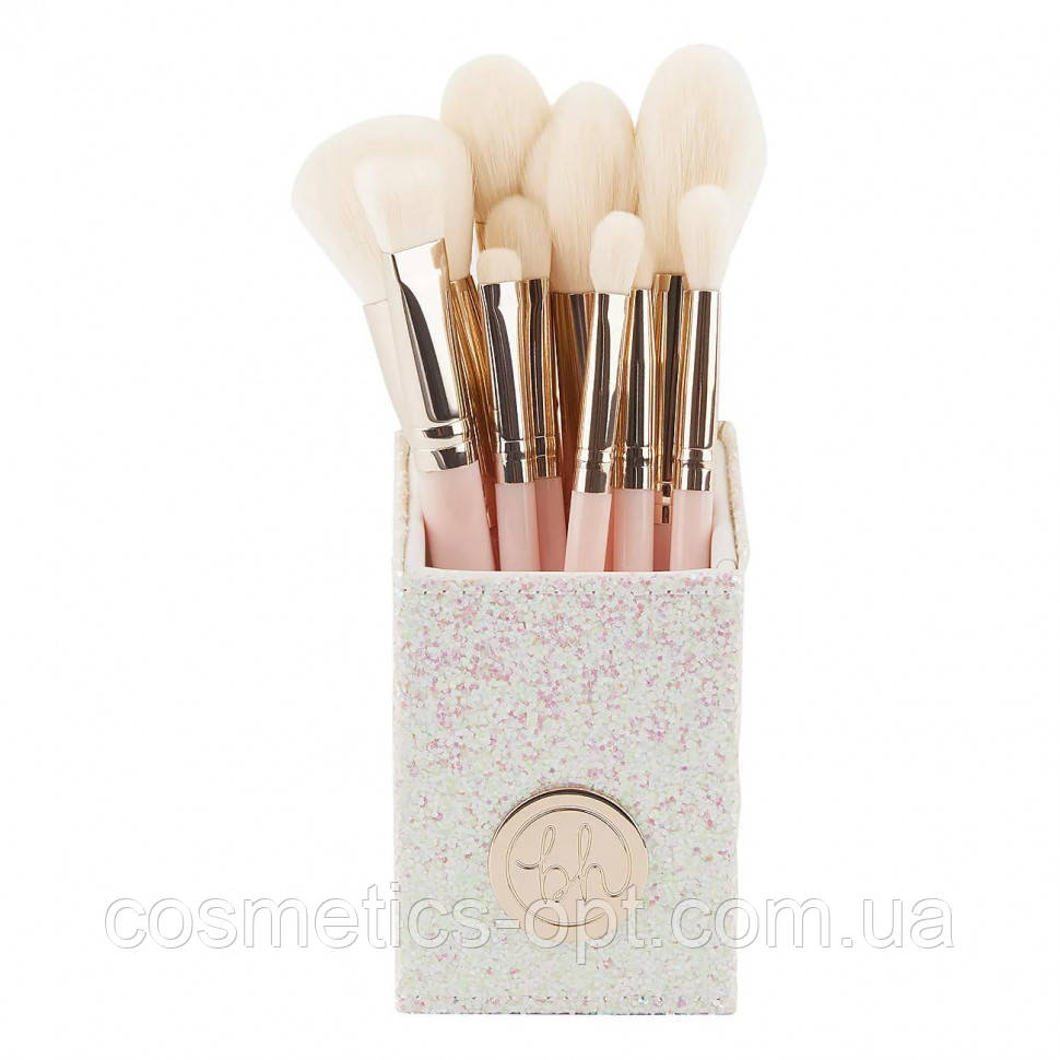 Пензлі для макіяжу з блискучою підставкою BH Cosmetics FAIRY LIGHTS, 11 шт.