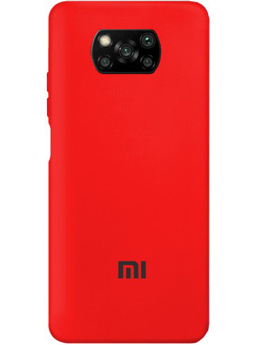 Чохол Silicone case Premium для Xiaomi Poco X3 Red (01) червоний
