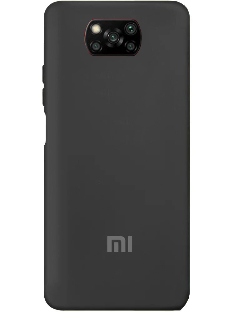 Чохол Silicone case Premium для Xiaomi Poco X3 Black (03) чорний