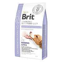 Корм для собак с нарушениями пищеварения Brit GF VetDiets Dog Gastrointestinal сельдь горох лосось 2кг