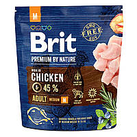 Сухой корм для собак Brit Premium Dog Adult M для средних пород с курицей 1 кг
