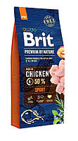 Сухой корм для собак Brit Premium Dog Sport для собак с высокими энергозатратами с курицей 15 кг