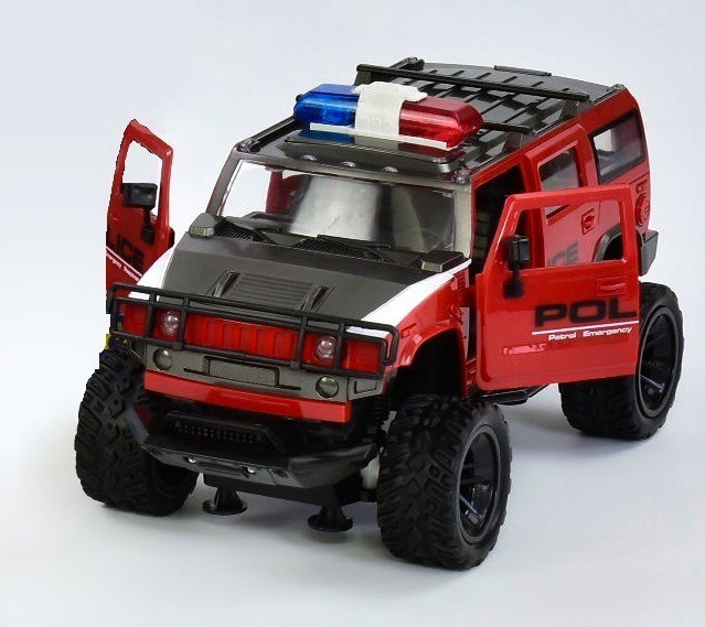 Машинка Полиция с мигалкой на радиоуправлении Красная Police - фото 1 - id-p1543369033