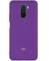 Чехол Silicone case Premium для Xiaomi Pocophone F1 Purple (14) фиолетовый