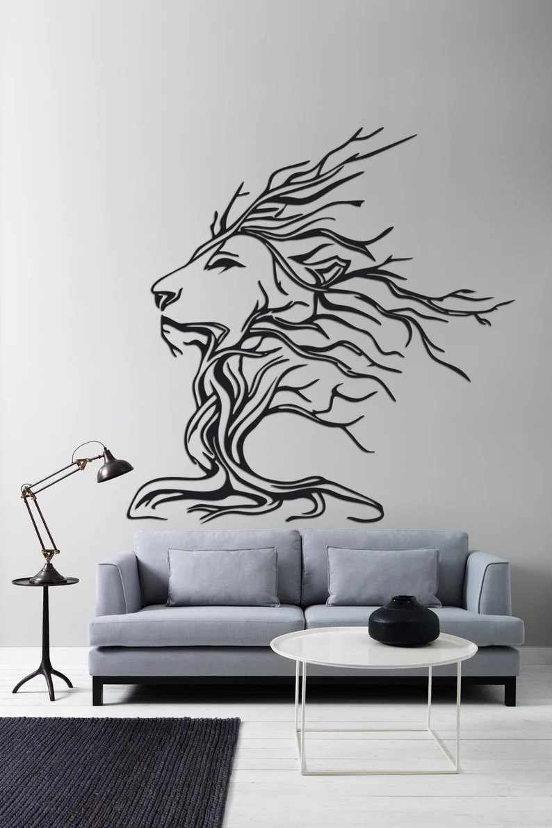 Декоративне панно Лев Дерево