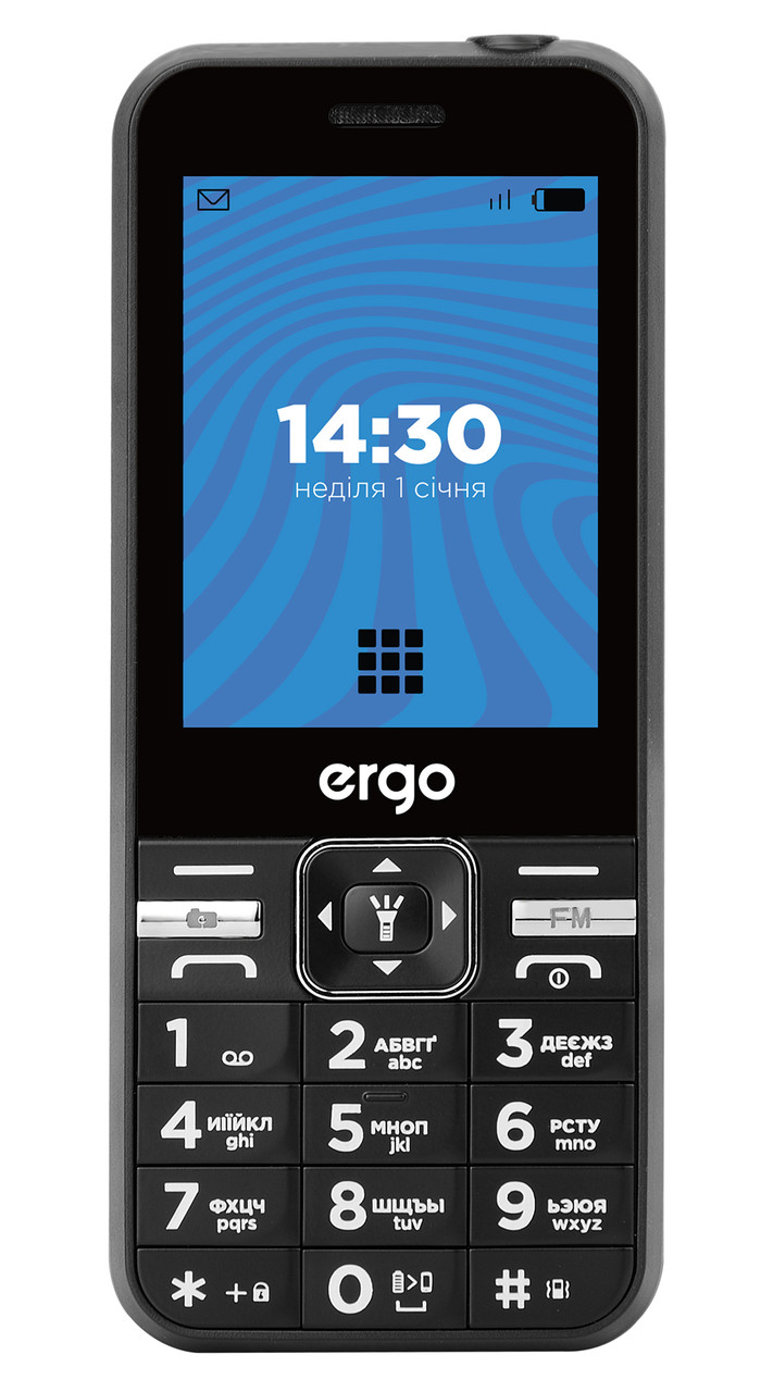 Телефон ERGO E281 Dual Sim Black UA UCRF