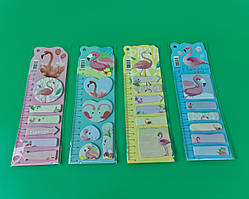 Блок для записів .проклеєний. кольоровий. "Фламінго" набір індекси+стікер на ленейке №1135 (1 пачка)