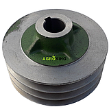 Шків малий трьохструмковий для косарки роторної wirax з шириною захвату 1,35 м 8245-036-010-250, фото 3