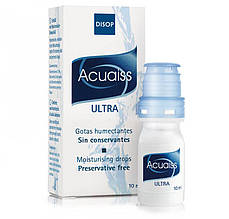 Disop Acuaiss Ultra 10мл| Зволожуючі Краплі для очей з гіалуронової кислотою| Очні краплі