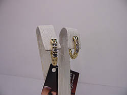 Золоті жіночі сережки з діамантами, вага 3,6 г. Жовтий колір