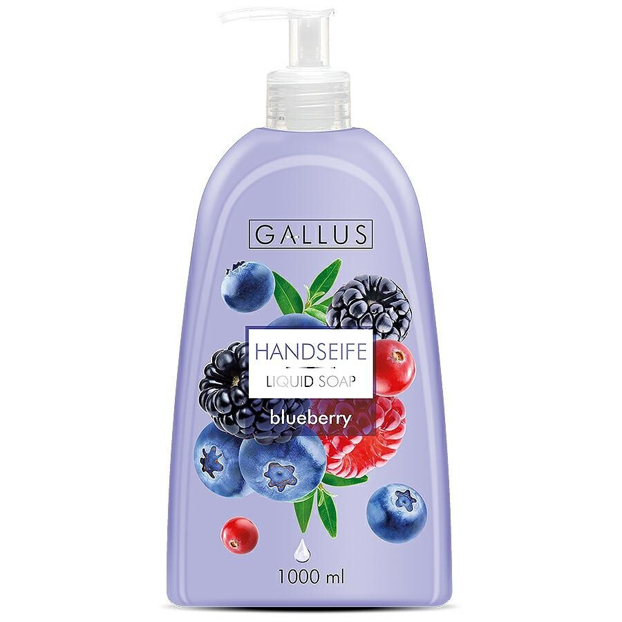 Рідке мило з дозатором Gallus Handseife Blueberry Ягода 1 л