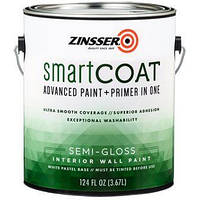 Интерьерная краска полуглянцевая ZINSSER SMARTCOAT, банка 3,78 л