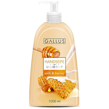 Рідке мило з дозатором Gallus Handseife Milk&Honey 1 л