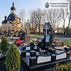 Сучасний елітний пам'ятник з граніту з хрестом № 28, фото 3