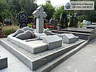 Елітний пам'ятник з хрестом з сірого граніту № 27, фото 6
