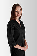 Кофта медична, робоча, універсальна Toffy Жіноча Чорна XXS, фото 6