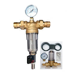 Самопромивний фільтр Karro з манометром для холодної води 1\2