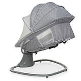 Центр шезлонг Mastela 8104 Сірий для хлопчика (бірюзові елементи), фото 8