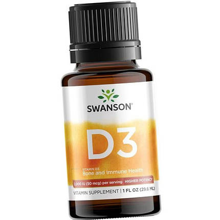 Вітамін Д Swanson D3 2,000 IU (50 mcg) 29,6 ml, фото 4