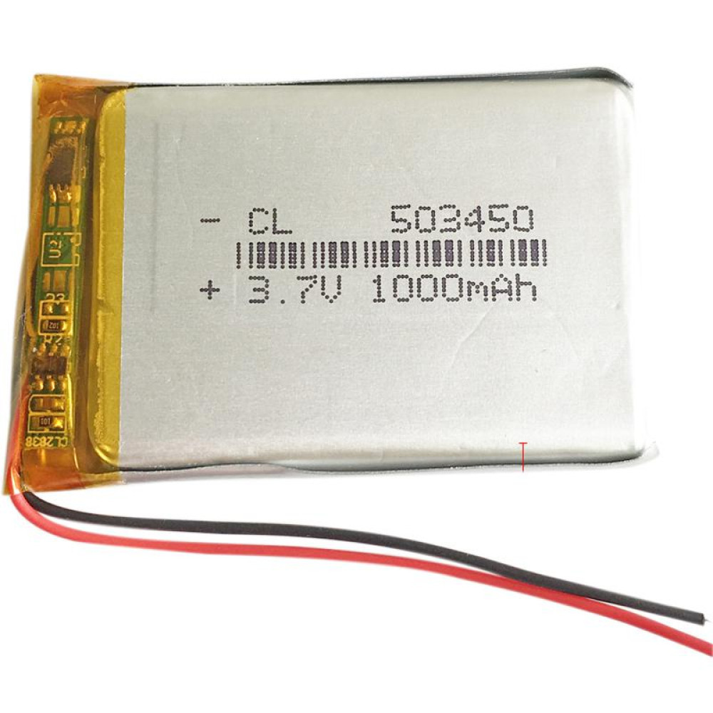 Універсальний полімерний акумулятор 1000 mAh 34 х 50 х 4