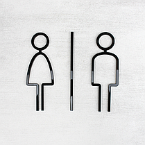 Табличка на туалет - Акрил - "Thin" Design, фото 3