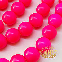 Бусини скло Fluo Rose10 mm*1 шт.