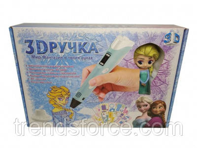 3D-ручка Frozen Холодне серце для малювання в просторі Рожева 199722, фото 3