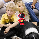 Дитяча плюшева іграшка нічник-проектор зоряного неба Гра в кальмара коло, фото 3