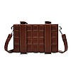 Сумка крос боді стьобана квадратом, жіночий коричневий клатч , AL-3758-76, фото 4