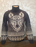 Молодіжний вовняний светр з вовком розмір M,L,XL,XXL, фото 11