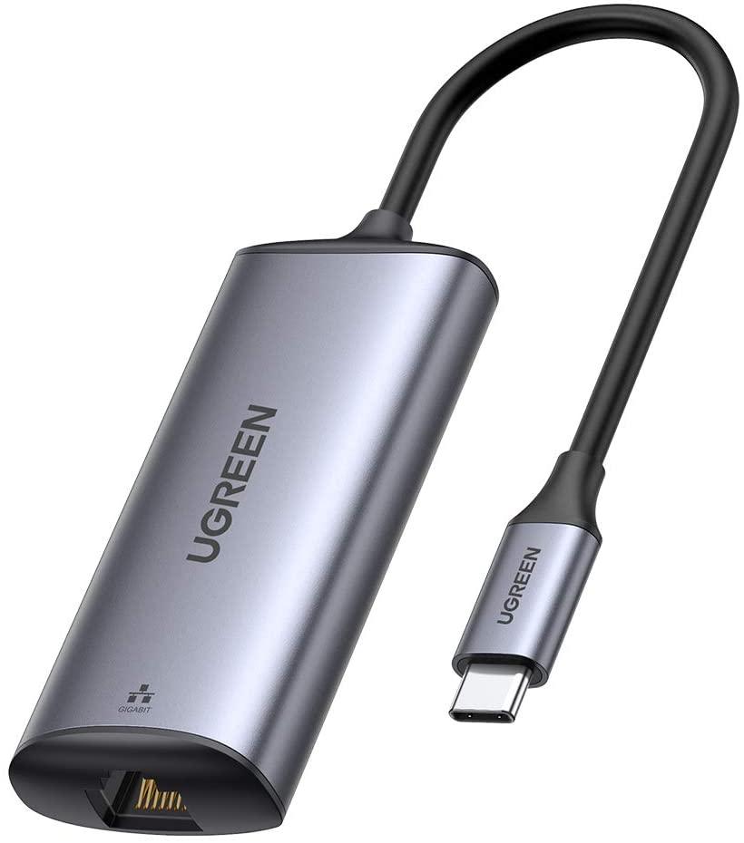 Провідний мережевий адаптер USB C - RJ45 2.5 G Ethernet Gigabit LAN UGREEN Thunderbolt 3 Grey (CM275)